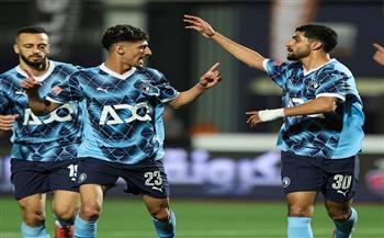 إبراهيم عادل يسجل الهدف الأول لبيراميدز في مرمى الزمالك
