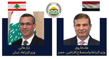 وزير الزراعة يبحث مع نظيره اللبناني تسهيل انسياب الحاصلات الزراعية بين البلدين