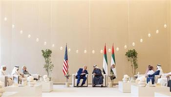 الرئيس الأمريكي يصل قصر الوطن في أبو ظبي