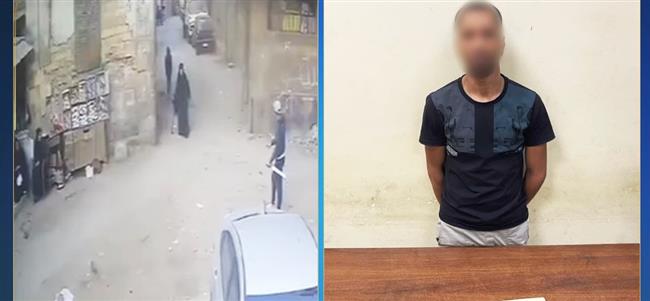 ضبط شخص يروع المواطنين بسلاح أبيض في باب الشعرية