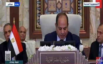  الرئيس السيسي: إسرائيل لم ترحم طفلا أو شيخا بغزة وتمارس سياسة قمعية من القتل والتدمير بالضفة الغربية