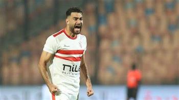حمزة المثلوثي يبدأ الجري حول الملعب في الزمالك 