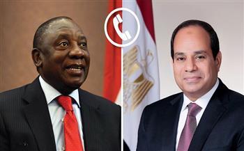 الرئيس عبد الفتاح السيسي يتلقى اتصالًا هاتفيًا من رئيس جنوب أفريقيا