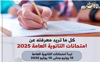 كل ما تريد معرفته عن امتحانات الثانوية العامة 2025| إنفوجراف