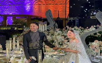 أول صور من حفل زفاف مطرب المهرجانات مسلم على يارا تامر 