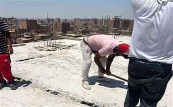 محافظة الجيزة تزيل أدوار مخالفة بعقارات في كعبيش بحي الهرم