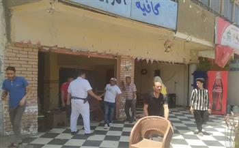 حملة لرفع الإشغالات في شلقان بالقناطر الخيرية