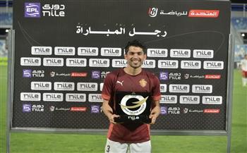 محمد شكري رجل مباراة سيراميكا كليوباترا وحرس الحدود في الدوري الممتاز 
