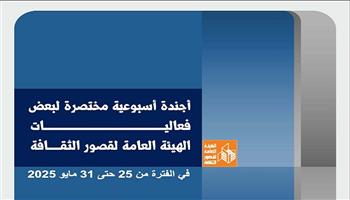 في أجندة قصور الثقافة هذا الأسبوع.. افتتاح قصر ثقافة أبو سمبل واستمرار عروض المسرح وأفلام السينما 