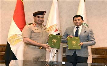 قيادة قوات الدفاع الشعبى والعسكرى توقع بروتوكول تعاون مع وزارة الشباب والرياضة