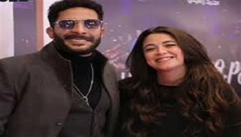 الفنان مصطفى منصور يحتفل بخطوبته على الفنانة هايدي رفعت