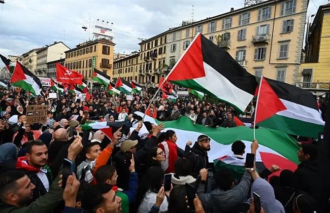 تظاهرات في مدن وعواصم عالمية تنديدا بالعدوان الإسرائيلي على قطاع غزة