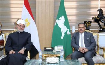 مفتي الجمهورية ومحافظ الشرقية يبحثان سبل تعزيز التعاون المشترك.. ويكرمان حفظة القرآن الكريم