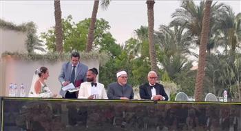 الشيخ خالد الجندي يعقد قران أمينة خليل على المصور أحمد زعتر بحضور فني وإعلامي مميز