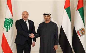 رئيسا الإمارات ولبنان يؤكدان أهمية العمل على تعزيز الاستقرار في المنطقة