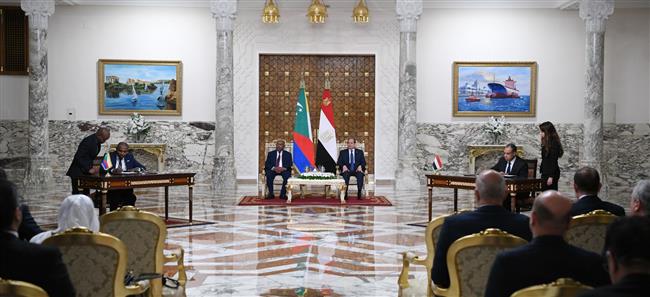 الرئيس السيسي يستعرض مع رئيس جمهورية القُمر المتحدة سبل تعزيز التعاون