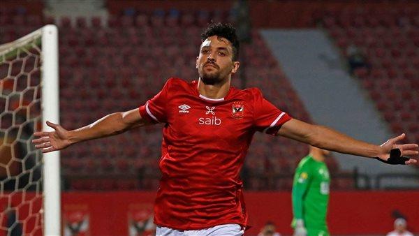 طاهر محمد طاهر يتقدم للأهلي بهدف في مرمى حرس الحدود بالدوري