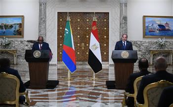 الرئيس السيسي: توافق مع رئيس جزر القمر في الرؤى إزاء القضايا الإقليمية والدولية محل الاهتمام المشترك