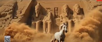 الرئيس السيسي يستمع إلى فيلم تسجيلي خلال افتتاح بطولة العالم العسكرية للفروسية