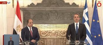 بث مباشر.. مؤتمر صحفي لرئيس الوزراء اليوناني والرئيس السيسي