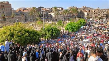 آلاف المواطنين يشيعون جنازة أدهم ضحية الرصاصة الطائشة بكفر الشيخ