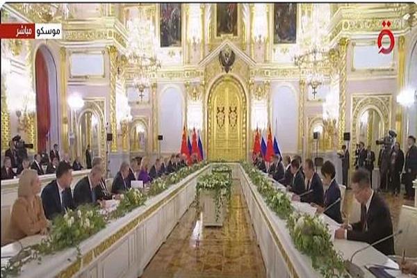 قمة روسية صينية في الكرملين بين الرئيسين شين جين بينج وفلاديمير بوتين (بث مباشر) 