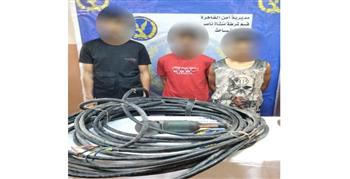  سقوط لصوص كابلات الإنارة فى منشأة ناصر