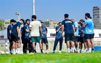 تدريبات بدنية لـ لاعبي الزمالك في مران اليوم