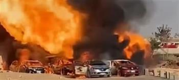 اندلاع حريق بسيارة محملة بالبنزين داخل محطة وقود بمدينة العاشر من رمضان