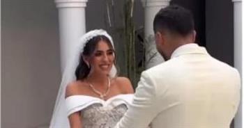 أول تعليق من يوسف حشيش بعد زفافه على منة القيعي: إيه اليوم الحلو ده