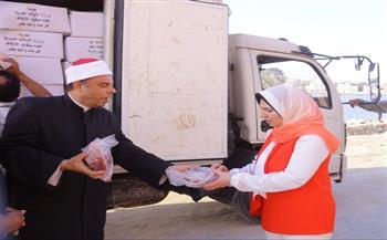دمياط: توزيع 2 طن لحوم صكوك أضاحي على الأسر الأولى بالرعاية