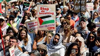 ناشطون مؤيدون للفلسطينيين ينظمون مسيرة حاشدة في فيلنيوس