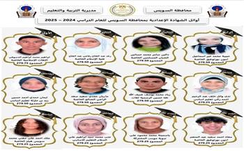 تعليم السويس يعلن أسماء أوائل الشهادة الإعدادية