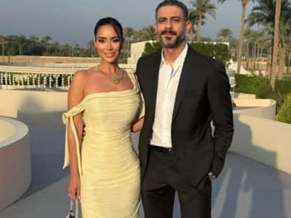 إطلالة جميلة  لبسنت شوقي في زفاف أمينة خليل