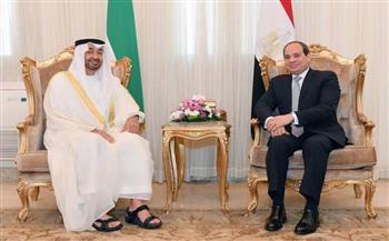 الرئيس السيسي يتوجه إلى العاصمة الإماراتية أبوظبي ويلتقى بالشيخ محمد بن زايد 