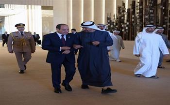 خلال استقباله الرئيس السيسي.. بن زايد يشيد بالجهود المصرية المتواصلة منذ بدء الأزمة في غزة