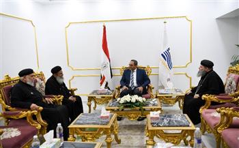محافظ قنا يستقبل وفدًا من مطرانية الأقباط الأرثوذكس للتهنئة بعيد الأضحى المبارك