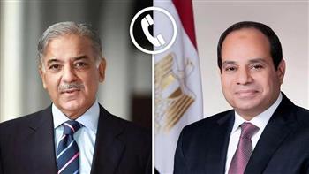 الرئيس السيسي يتلقى هاتفيا تهنئة رئيس الوزراء الباكستاني شهباز شريف بمناسبة عيد الأضحى المبارك 