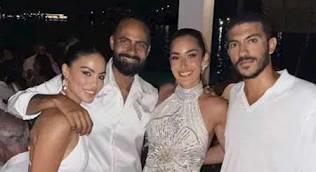 الصور الأولى من حفل زفاف أمينة خليل وأحمد زعتر  فى اليونان 