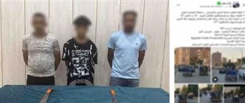 ضبط أبطال فيديو الاستعراض بسلاح أبيض مستقلين "توك توك" في القاهرة