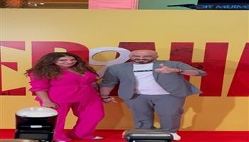 مجدي الهواري وزوجته يحضران العرض الخاص لفيلم "أحمد وأحمد"