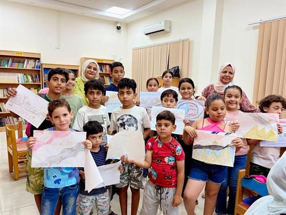 في قصر ثقافة شرم الشيخ.. استمرار ورشة الرسم بعنوان مصر في عيون أبناءنا