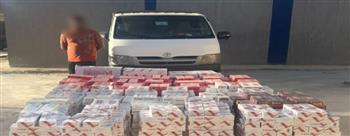 سقوط شخص بحوزته 28 ألف عبوة سجائر مهربة جمركيًا بمطروح