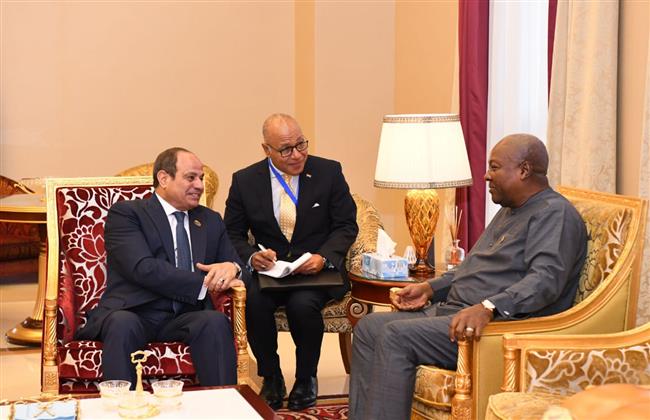  الرئيس السيسي يلتقي نظيره الغاني على هامش اجتماع القمة التنسيقي لمنتصف العام للاتحاد الأفريقي