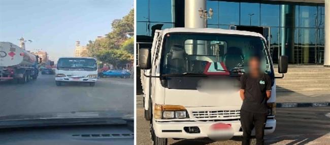 القبض على قائد سيارة "نصف نقل" للسير عكس الاتجاه بالقاهرة