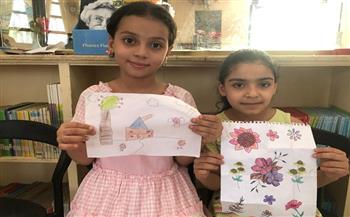 ورش رسم وتلوين وألعاب جماعية في يوم تفاعلي بمكتبة الفيوم للطفل