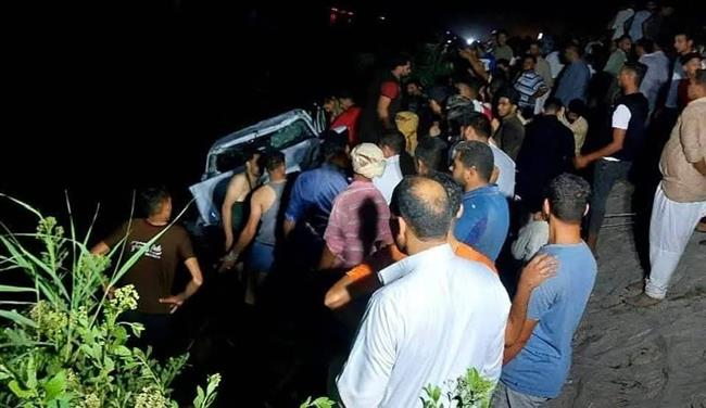انتشال جثتي مفقودين بحادث انقلاب سيارة داخل ترعة بمركز حوش عيسى بالبحيرة  