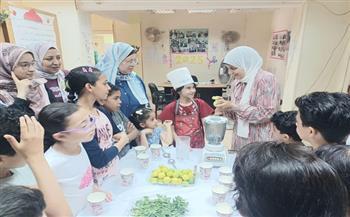 ورشة تعليمية في مركز تنمية حلوان لتعليم الأطفال بقيمة الغذاء الصحي