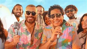 بحضور بنات محمد رحيم.. منير وتامر حسني يحتفلان  بـ «الذوق العالي»