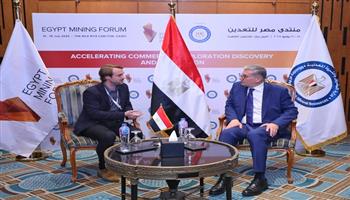 كريم بدوي يبحث مع باريك جولد خطوات التوسع في البحث عن الذهب بمصر  